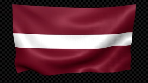 Realistic Waving Latvian Flag Animation