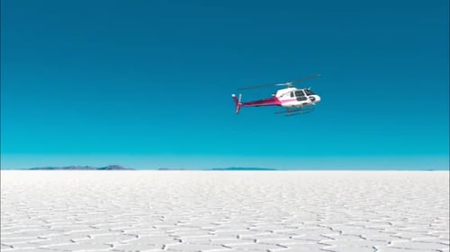 Realistic Helicopter Flying and Landing with Alpha Channel