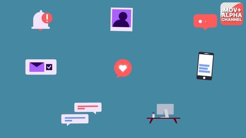 Social Media Communication Icons | Motion Graphics