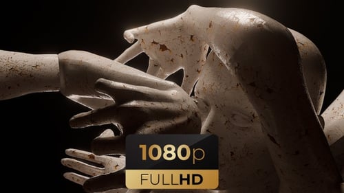 Abstract Grunge Multi-Armed Figure Animation