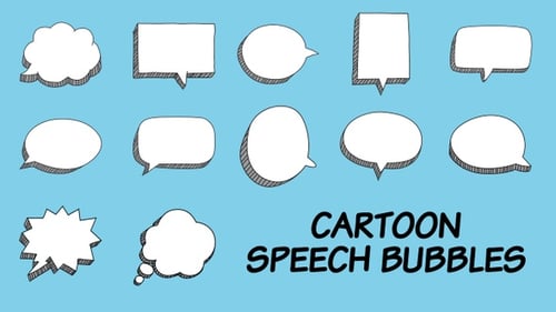 Zeichentrick-Sprechblasen