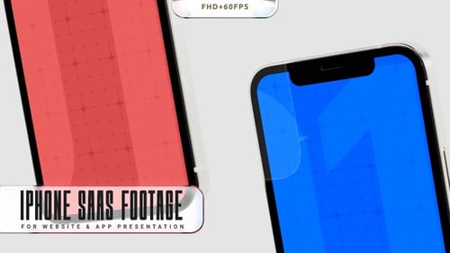 Phone Mockup Metallic Edge Mobile Footage 01