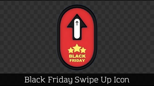 Animated 3D Black Friday Sales Badge with Up Arrow