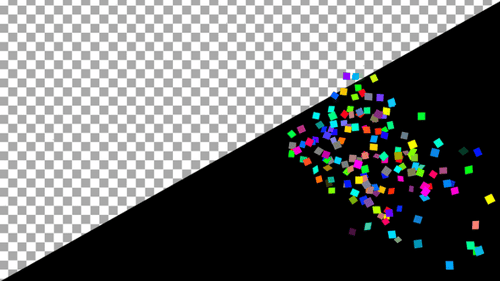 Multi Color Square Confetti Popper | Right Side Burst Celebration Animation