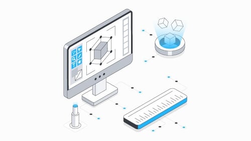 Alphakanal für isometrische Animationen zur 3D-Modellierung