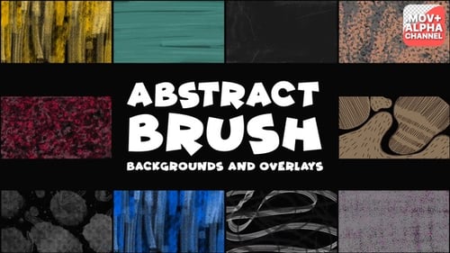 Abstract Hand-Drawn Brush Stroke Overlays and Animated Backgrounds