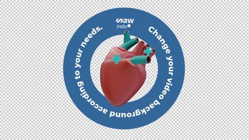 3D-Animation Healthy Heart - Transparente Hintergrundschleife