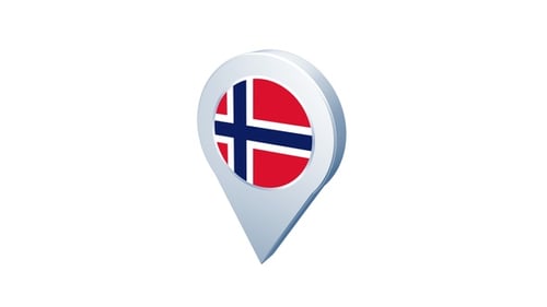 Icône d'épingle du drapeau de Norvège