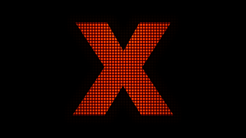 Red Pixel X Glitch Animation