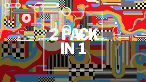 Retro Abstract Geometric Wavy Motion Background