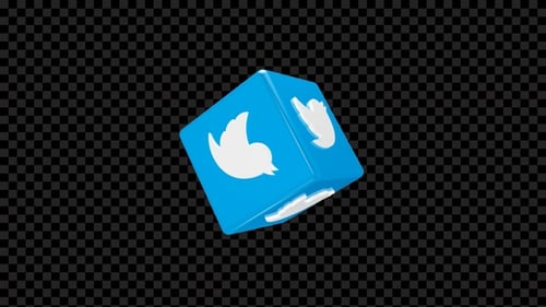 3D-Twitter-Symbol