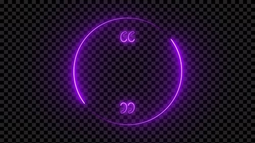 Cadre Violet Neon Quotes V19