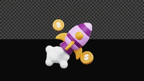 3D Startup Business Animation Alpha Channel