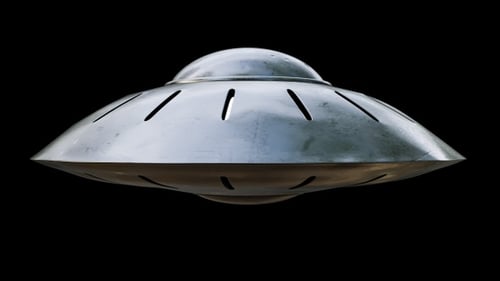 3D Metallic UFO Rotating Loop