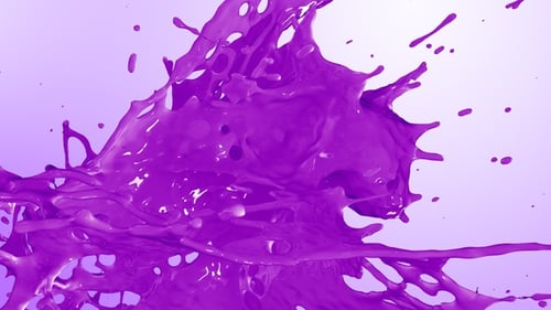 Vibrant Purple Liquid Paint Splash Element