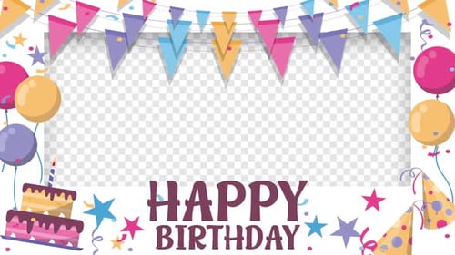 Happy Birthday Frame Alpha