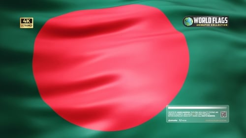 Realistic Waving Flag of Bangladesh Animation