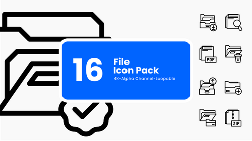 Animationspaket für Dateizeilensymbole