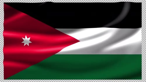 Animated Jordan National Flag Waving