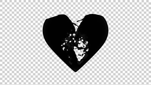 Filling Heart With Black Paint Alpha
