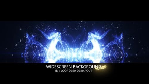 Ice Blue Particles Widescreen Background