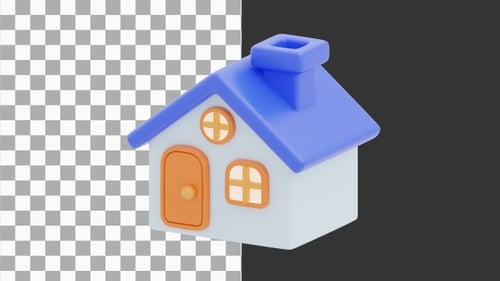 3D Animation of Modern Family House | Alpha Channel