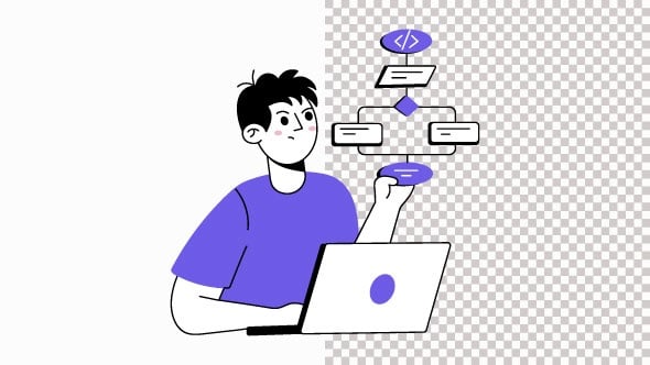Algorithm Design Animation Alpha Channel , Elements Motion Graphics ft ...