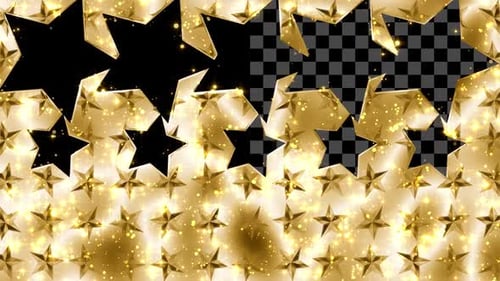 Elegant Golden Stars Celebration Overlays and Transitions