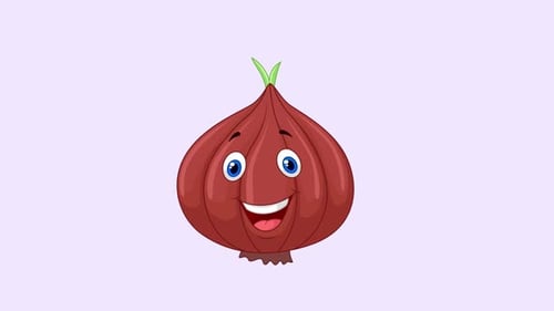 Cute Vegetable Onion Cartoon Character