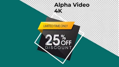 Modern Geometric Discount Tag Animation