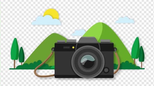 Minimalist Landscape Camera Animation