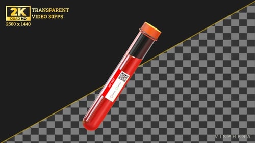 Hiv Test Tube 3 D Animation