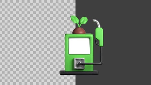 3D Animated Eco Fuel Icon