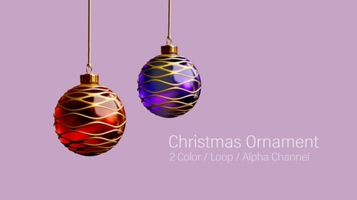 Representación 3D de adornos navideños