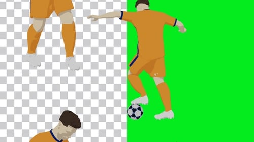 Netherlands footballer animation Portrait