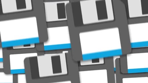 Retro Floppy Disk Reveal Transition
