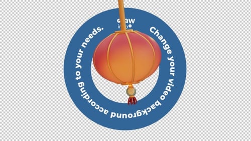 3D Chinese Lantern Festival Loop Animation Transparent