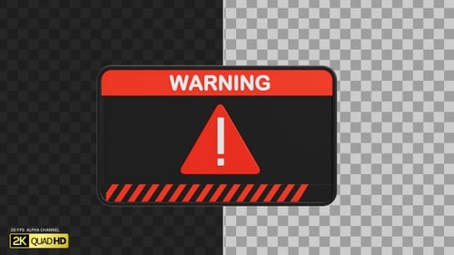 3D Warning Cross | Alpha Channel