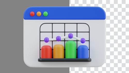 Animação 3D de SEO fornece análise | Alpha Channel