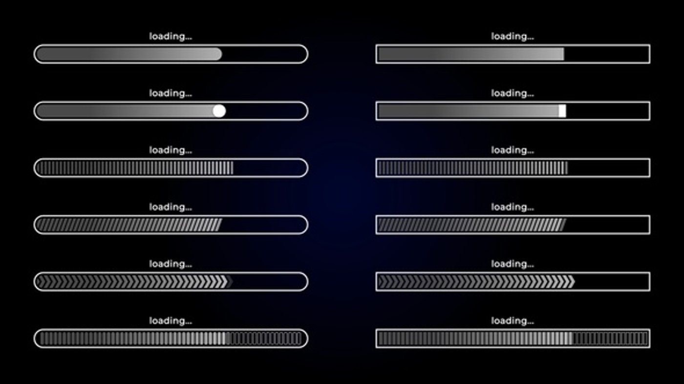Minimalist UI Loading Progress Bar Animations, Overlays Motion Graphics ...
