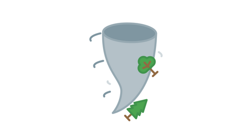 Animiertes Tornado-Symbol