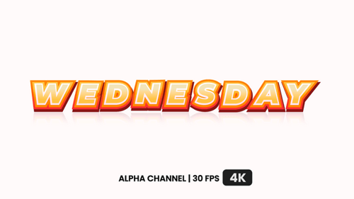 Wednesday Text Animation