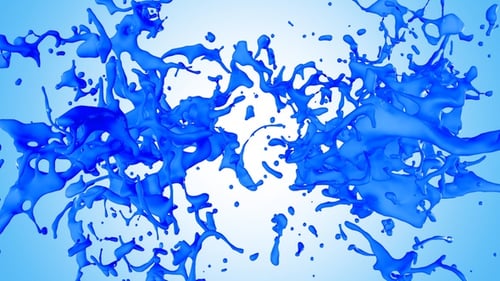 Dynamic Blue Liquid Ink Splash Transition