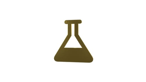 Golden Lab Flask 3D Rotation Animation