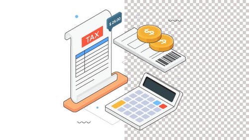 Tax Report Animation Alpha Channel