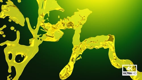 Dynamic Yellow Liquid Fluid Splash Reveal