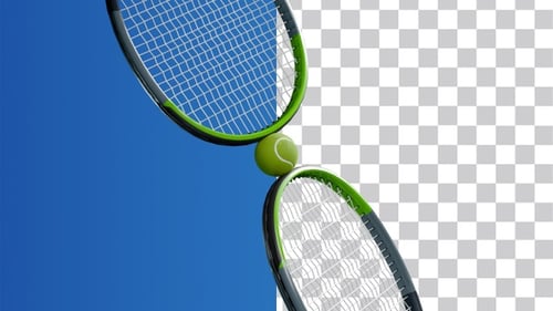 Tennis Ball and Racket Portrait
