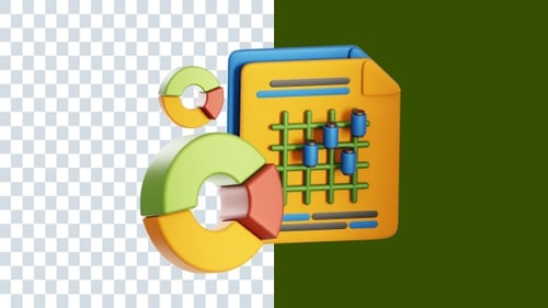 Business Document 3D Animations | Alpha Channel