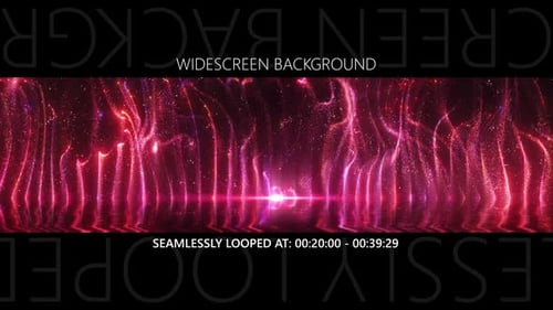 Abstract Fluid Glowing Energy Particles Loop Background