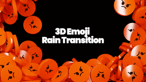 Animated 3D Angry Face Emojis Filling and Exiting Screen